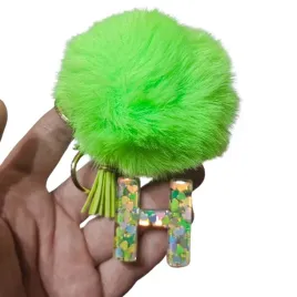 brelok-do-kluczy-literka-h-pompon-zielony-zawieszka-prezent-alfabet