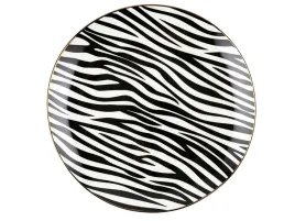 talerz-deserowy-florina-savana-20-cm-porcelana-wzor-zebry-czarno-bialy
