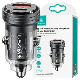 usams-ladowarka-c35-car-usb-usb-c-45w-fast-charge-do-telefonow-do-samochodu