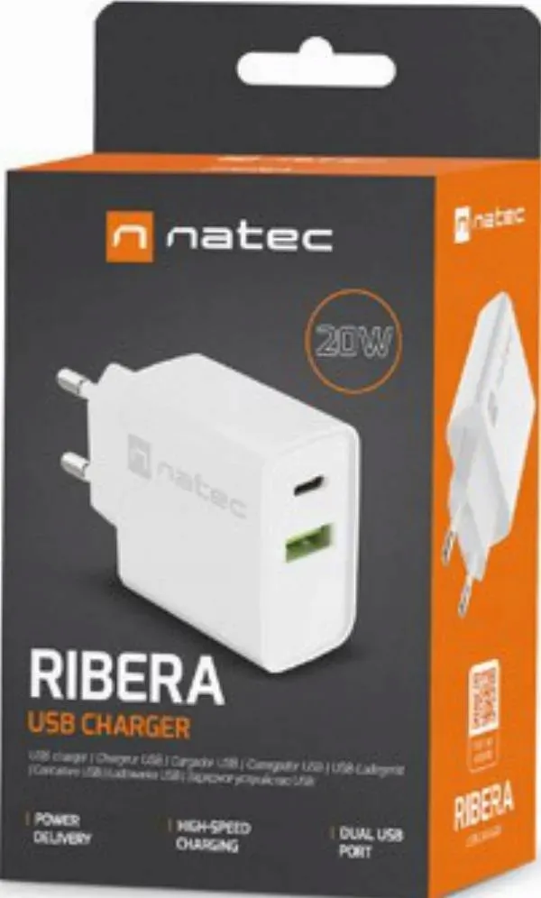 natec-ribera-20w-usb-a-usb-c-biala-stan-nowy