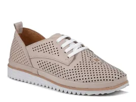 polbuty-damskie-bezowe-loretta-vitale-565-skorzane-sznurowane-azurowe