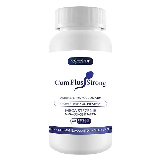 CUM-PLUS STRONG OBFITY WYTRYSK LEPSZY SMAK SPERMY MOCNA EREKCJA 60 KAPS