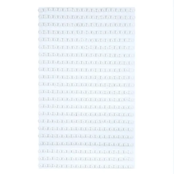 Perełki samoprzylepne 4 mm 440 szt off white dpCraft scrapbooking białe
