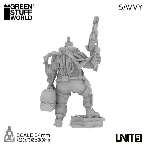 green-stuff-world-unit9-cyberpunk-savvy-54mm-stan-nowy