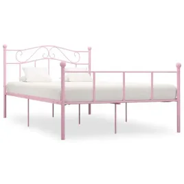 vidaxl-rama-lozka-rozowa-metalowa-160-x-200-cm