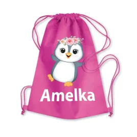worek-szkolny-na-buty-workoplecak-na-wf-do-przedszkola-pingwin-imie