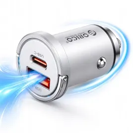 ladowarka-samochodowa-orico-miniring-pro-45w-usb-a-usb-c-srebrna
