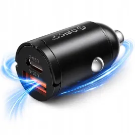 ladowarka-samochodowa-orico-miniring-30w-usb-a-usb-c-czarna