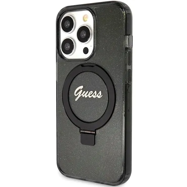 guess-etui-hardcase-ring-stand-script-glitter-do-magsafe-do-iphone-15-pro