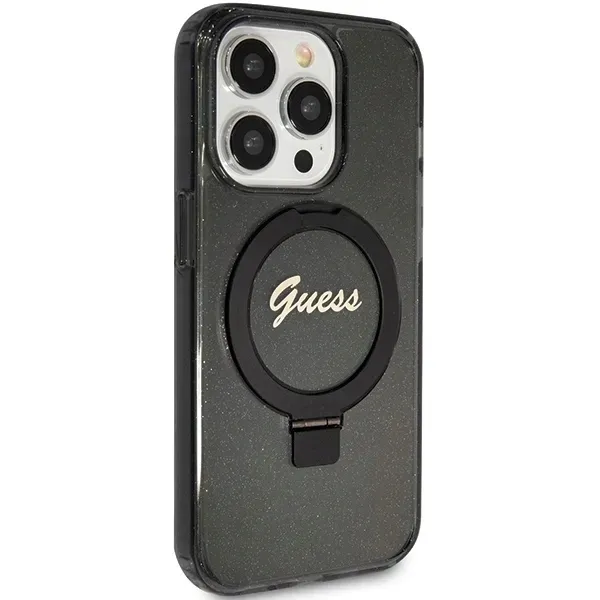 guess-etui-hardcase-ring-stand-script-glitter-do-magsafe-do-iphone-15-pro