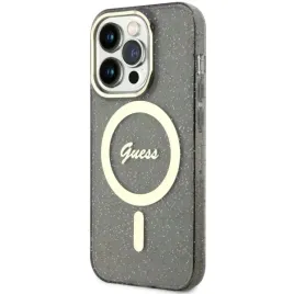 guess-etui-hard-case-do-iphone-14-pro-do-magsafe-glitter-gold-zlota-ramka