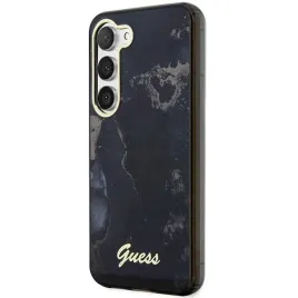 guess-pokrowiec-hardcase-do-samsung-galaxy-s23-s911-golden-marble-design