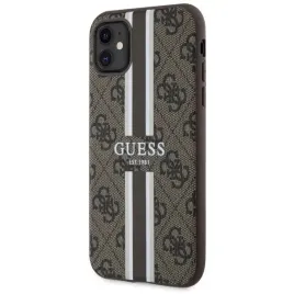 guess-pokrowiec-hardcase-do-iphone-11-xr-do-magsafe-printed-stripes-brown