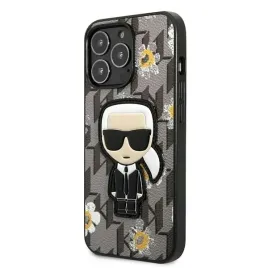 karl-lagerfeld-etui-hardcase-do-iphone-13-13pro-61-flower-ikonik-szary