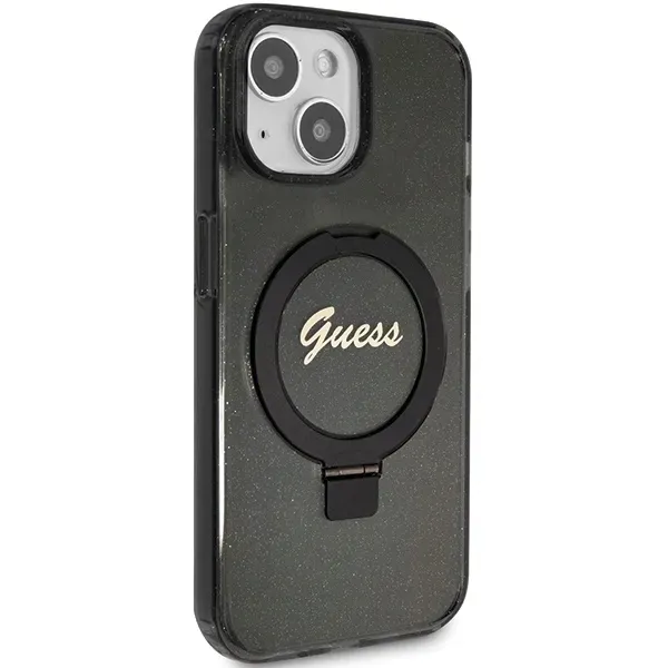 guess-etui-hardcase-do-magsafe-iphone-15-plus-6-7-ring-stand-script-glitter-przeznaczenie-apple