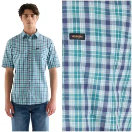 wrangler-1-pkt-shirt-luzna-bawelniana-koszula-w-krate-krotki-rekaw-xl