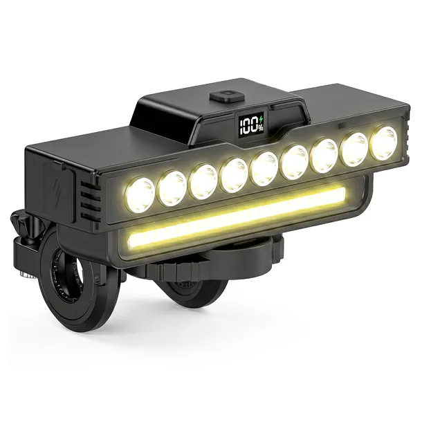 Lampka LED Przednia Rowerowa Do Roweru Przód 7 Trybów USB C Mocne Światło