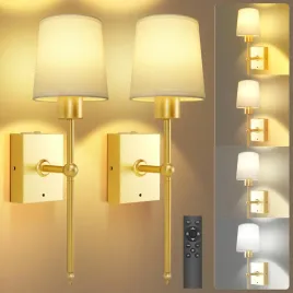 lampa-scienna-toowell-led-zlota-z-pilotem-zdalnego-sterowania-bezprzewodowa