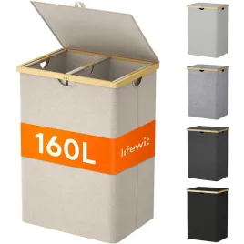kosz-na-pranie-lifewit-bambusowy-160l-bezowy-skladany-2-przegrodki