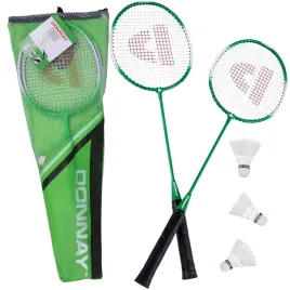 donnay-zestaw-do-badmintona-2-rakietki-3-lotki-w-pokrowcu-zielony