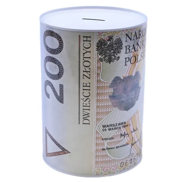 DUŻA SKARBONKA XXL PUSZKA METALOWA MONETY BANKNOTY ZŁOTÓWKI RÓŻNE WZORY