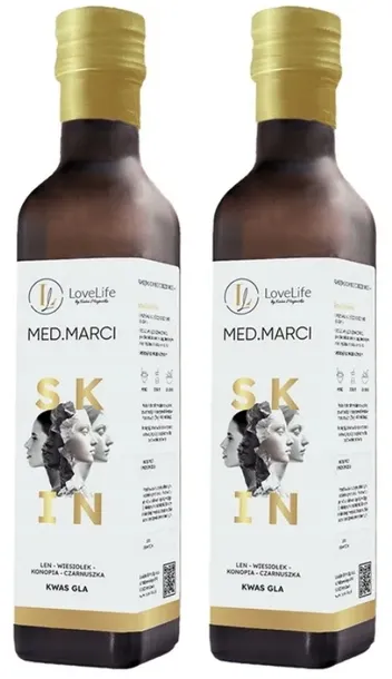 ZESTAW LoveLife Skin by med Marci Olej lniany trądzik wit E 250ml x2