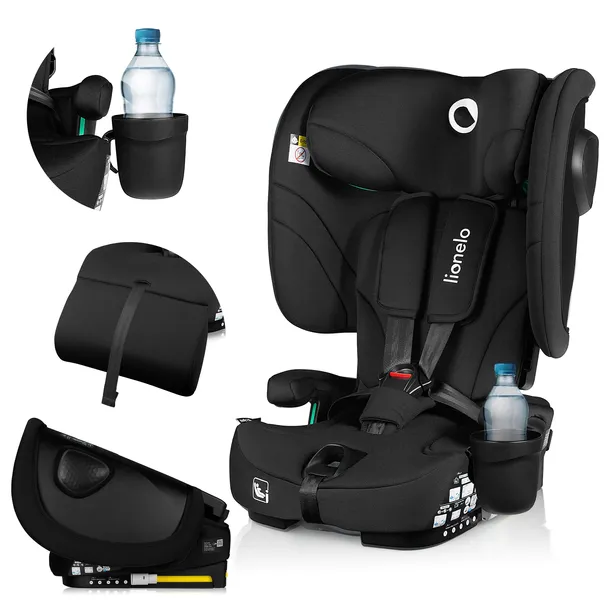 LIONELO NELLY FOTELIK 9-36 SAMOCHODOWY SKŁADANY REG OPARCIA ISOFIX SZEROKI