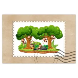 naklejki-60x40-figlarne-malpki-w-dzungli