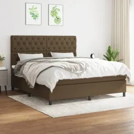 vidaxl-lozko-kontynentalne-z-materacem-brazowe-tkanina-160x200-cm
