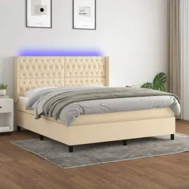 vidaxl-lozko-kontynentalne-z-materacem-kremowe-160x200-cm-tkanina