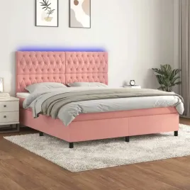 vidaxl-lozko-kontynentalne-z-materacem-i-led-rozowy-aksamit-180x200cm