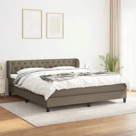 vidaxl-lozko-kontynentalne-z-materacem-taupe-tkanina-160x200-cm