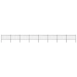 vidaxl-ogrodzenie-z-pretow-z-grotami-stalowe-136-x-1-m-czarne