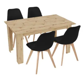 stol-kuchenny-120x80-dab-artisan-4-krzesla-bari-czarne