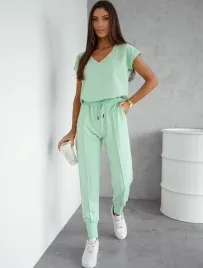 letni-dres-bawelniany-bluza-z-krotkim-rekawem-spodnie-ve55-mietowy