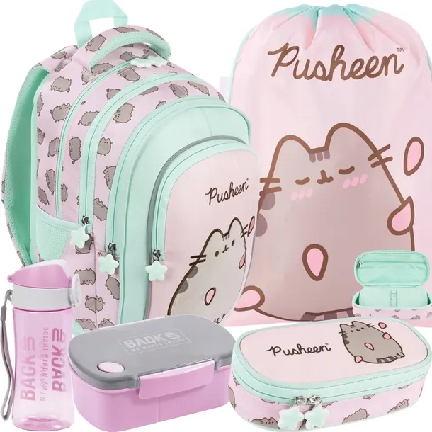 Plecak 4 Komorowy Pusheen Pink, St-majewski