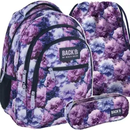 plecak-mlodziezowy-backup-dla-dziewczyny-szkolny-kwiaty-komplet-3w1-violet