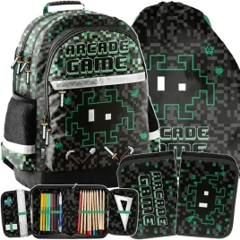 gamer-plecak-chlopiecy-szkolny-piksele-komplet-3ele-paso-gaming-gra