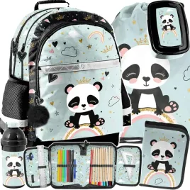 panda-mis-plecak-komplet-5-ele-szkolny-dziewczecy-do-1-klasy-z-misiem