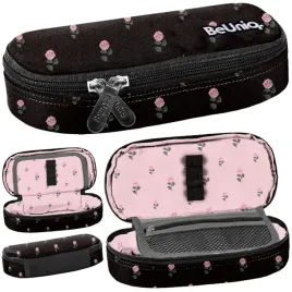 kwiaty-piornik-dla-uczniow-roze-beuniq-etui-szkolny-czarny