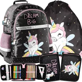 plecak-szkolny-unicorn-dla-dziewczynek-komplet-3w1