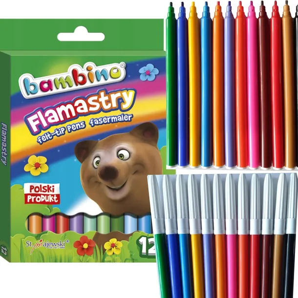 FLAMASTRY BAMBINO 12 KOLORÓW