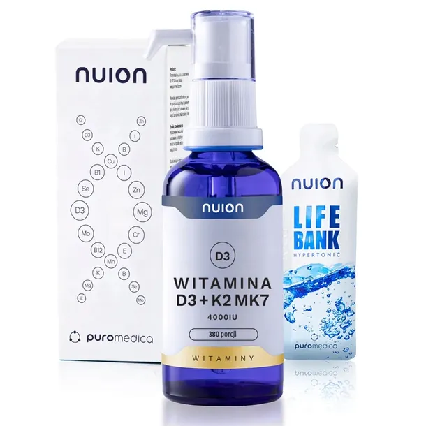 Puromedica WITAMINA D3 K2 MK7 4000IU 50 ml krople 380 porcji duża dawka