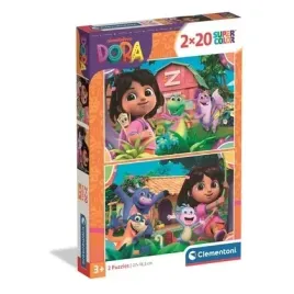 puzzle-2x20-super-kolor-dora-24827-clementoni