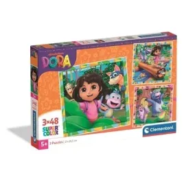 puzzle-3x48-super-kolor-dora-25078-clementoni