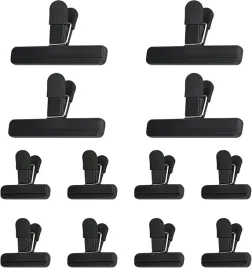 klipsy-zamykajace-do-torb-kooogear-12-szt-czarne-4-duze-8-malych