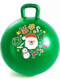 pilka-do-skakania-18-z-uchwytem-do-zabawy-swiateczny-wzor-zielona-45-cm