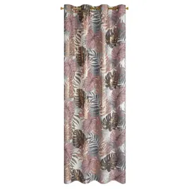 zaslona-140x250-cm-pudrowy-roz-polysk-liscie-gotowa-na-przelotkach