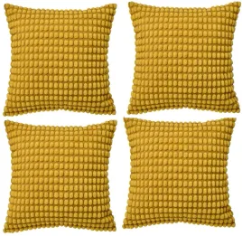 ikea-svartpoppel-poszewka-dekoracyjna-zolta-50x50cm-komplet-4-sztuk