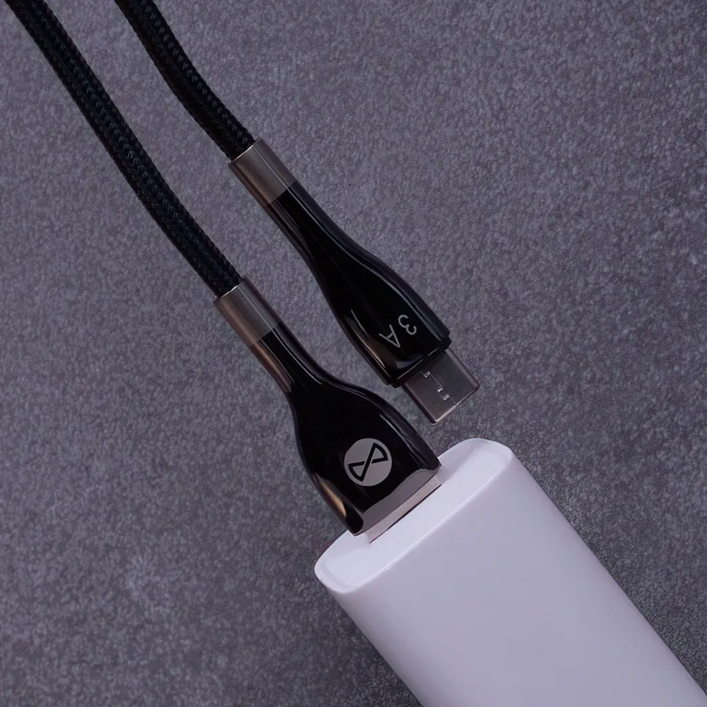forever-kabel-sleek-usb-usb-c-10-m-3a-czarny
